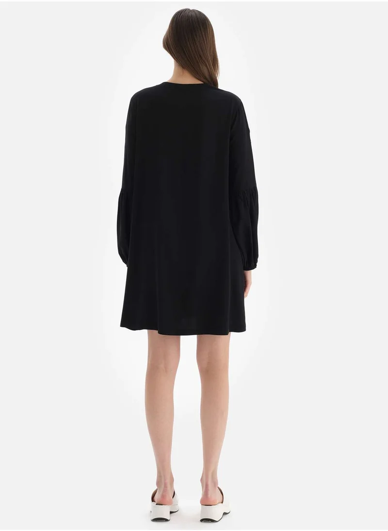 dagi Puff Sleeeve Tie Detail Beachwear Dress