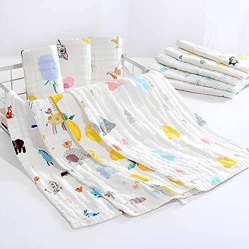 Koochie-Koo Set of 3 Muslin Cloths | 500 GSM | 50x25 Big Size | 6 Layered | New Born Baby Essentials, Swaddle for New Born | Baby Towels Newborn, Soft & Absorbent - Image 1