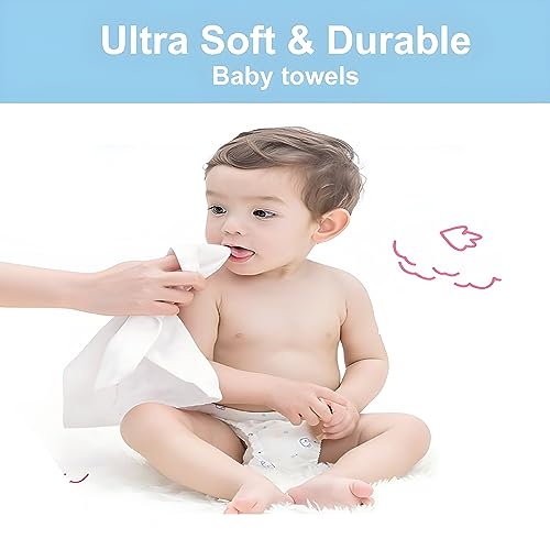 Koochie-Koo Set of 3 Muslin Cloths | 500 GSM | 50x25 Big Size | 6 Layered | New Born Baby Essentials, Swaddle for New Born | Baby Towels Newborn, Soft & Absorbent - Image 4