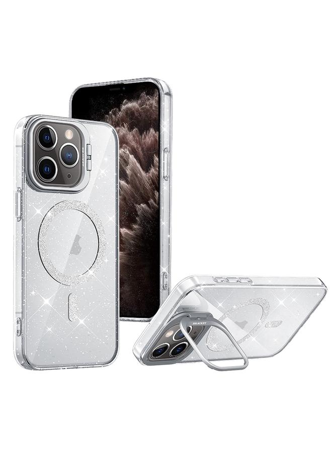 S-TOP Case For iPhone 11 Pro Max Shiny Shield MagSafe Lens Holder Phone Case - Image 1