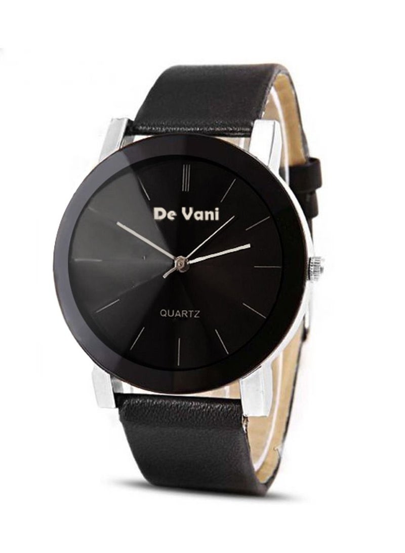 دي فاني ساعة يد للرجال من دي فاني أنالوج شريط الساعة جلد - Image 1