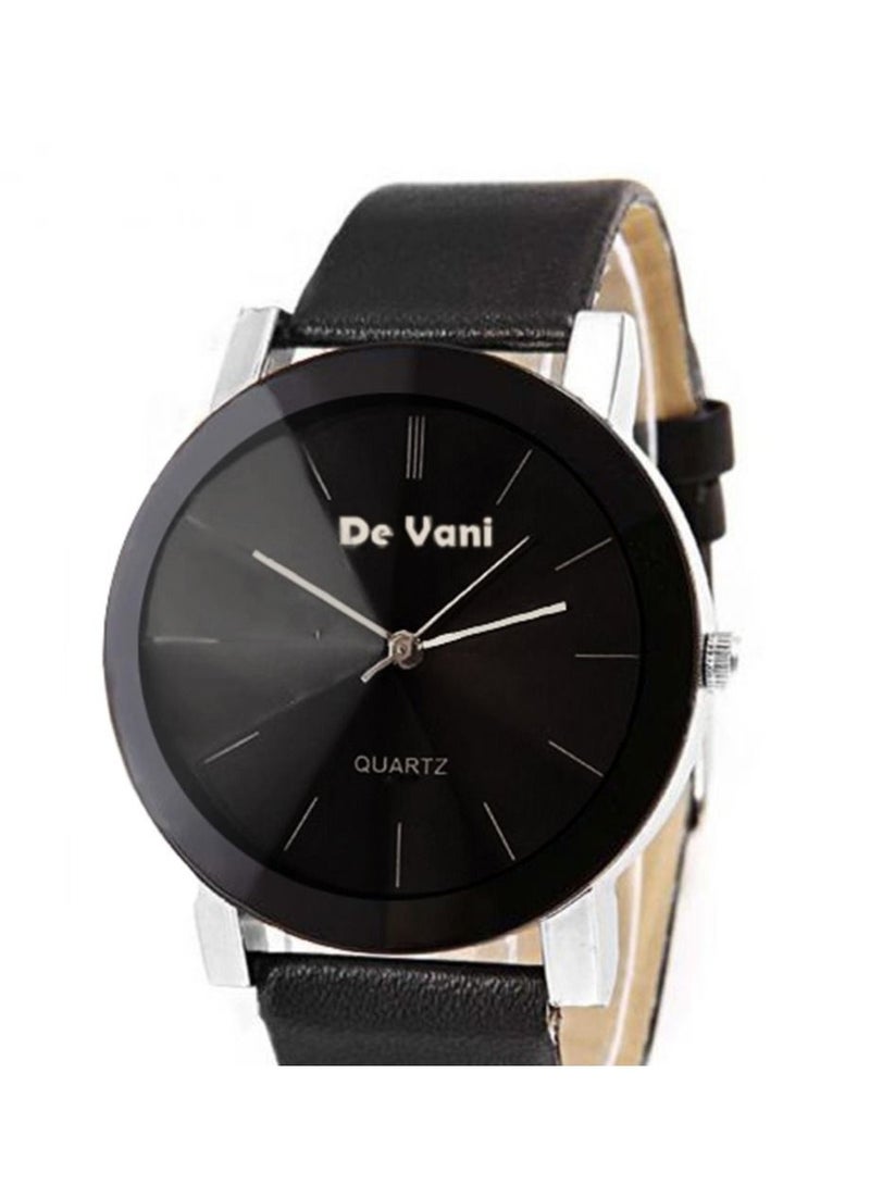 دي فاني ساعة يد للرجال من دي فاني أنالوج شريط الساعة جلد - Image 3