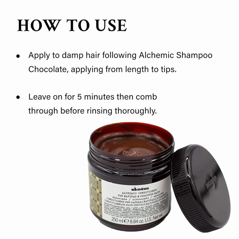 Davines Alchemic Conditioner, Chocolate, 8.80 oz. - Image 4