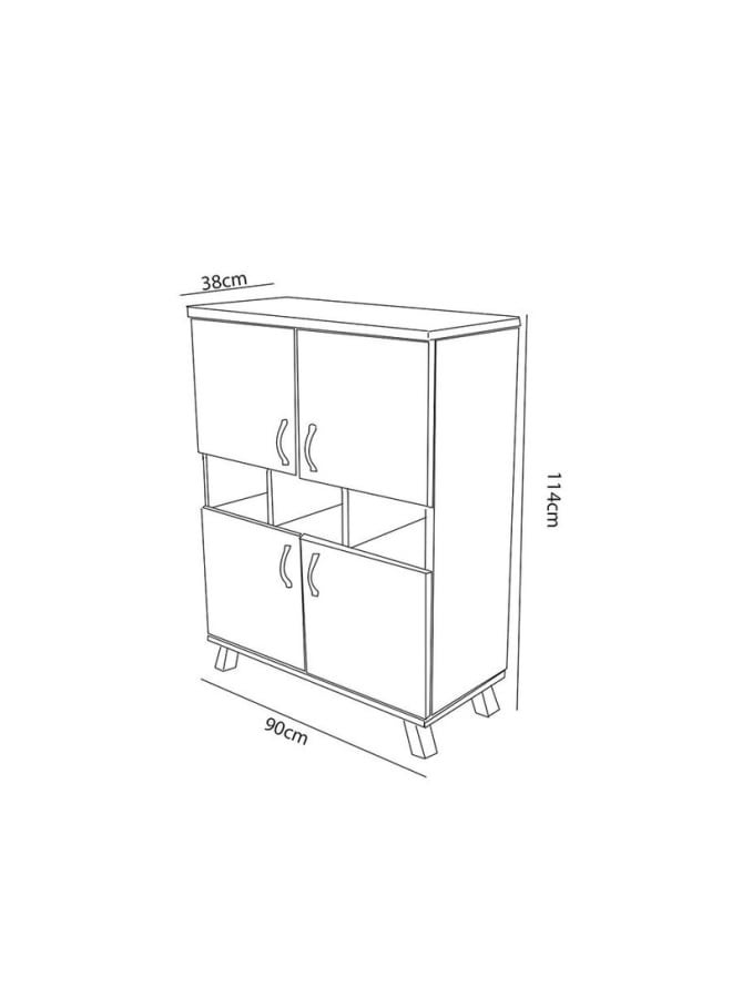 ريترو RA-S12 جزامة 114×90×38سم - أبيض×بيج - Image 4