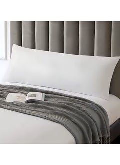 MAXQON 1-Piece Body Pillow Striped White, Long Pillow Soft Microfiber Anti Allergic&Anti-bacterial, Size(40x140CM)  - Image 1