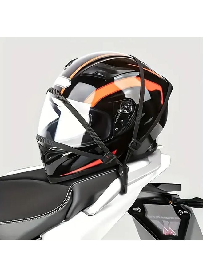 1pc Black 4 in 1 Multi Functional High Elasticity Adjustable Strap for Motorcycle Helmets E Bikes - Image 3