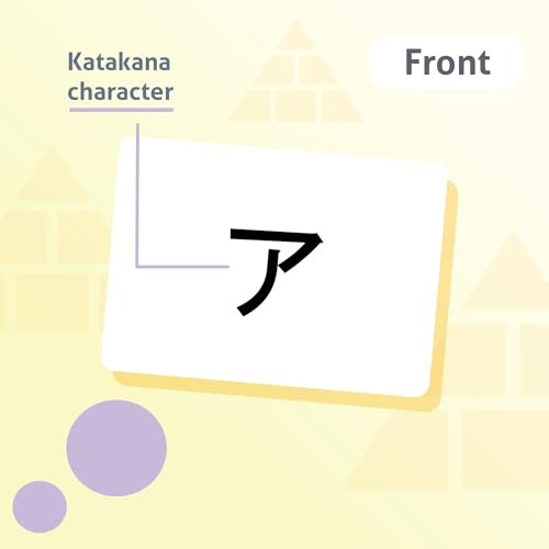 CARDDIA Japanese Syllabary Katakana Flash Cards with StrokeOrder Diagrams and Example Words Standard Playing Card Size Sturdy Water Resistant - Image 5