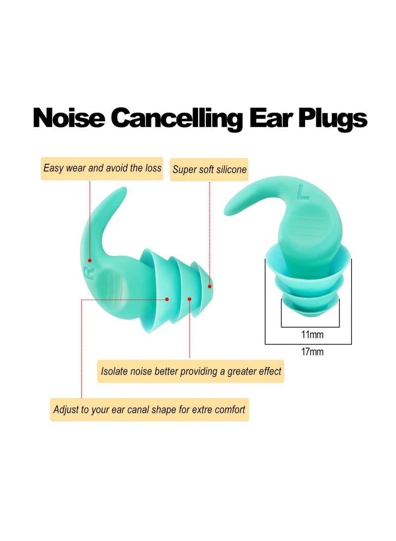 5 Pairs of Reusable Silicone Ear Plugs for Noise Cancellation - Ideal for Swimming, Concerts, Musicians, and Shooting Activities. - Image 2