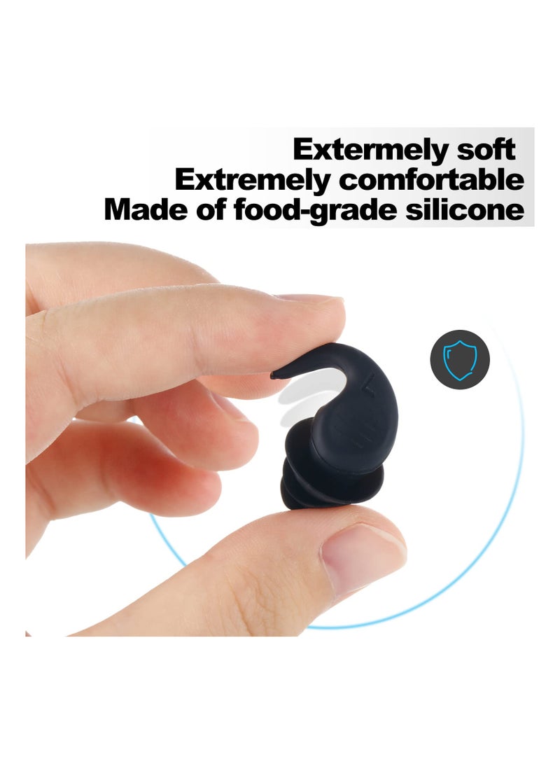 5 Pairs of Reusable Silicone Ear Plugs for Noise Cancellation - Ideal for Swimming, Concerts, Musicians, and Shooting Activities. - Image 5
