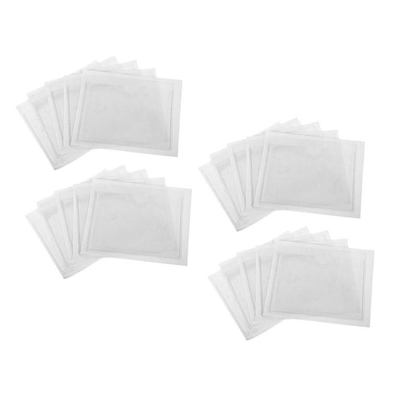 20 Pack Self Adhesive Clear Label Protectors Plastic Index Card Pockets For Car Tickets Business Cards And Flash Cards - Image 2
