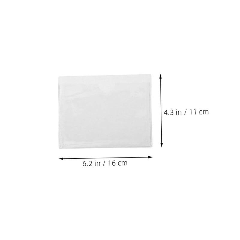 20 Pack Self Adhesive Clear Label Protectors Plastic Index Card Pockets For Car Tickets Business Cards And Flash Cards - Image 3