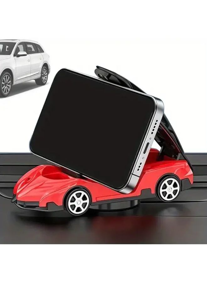 Black Car Shaped Adjustable Non Slip Dashboard Phone Holder For Hands Free Driving - Image 1