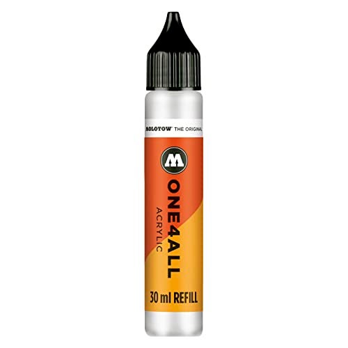 MOLOTOW ONE4ALL Acrylic Paint Refill ONE4ALL Paint Marker, Signal White, 30ml Bottle, 1 Each (693.160) - Image 1