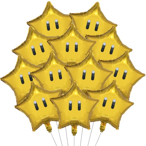 NF orange 12PCS Gold Birthday BalloonsYellow Balloons Kids Birthday Party Decorations Supplies - Image 1