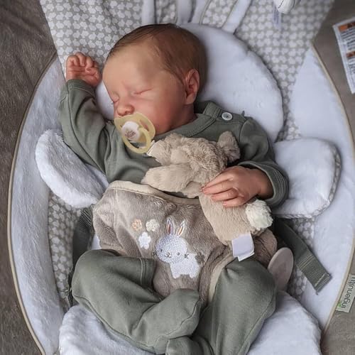 JIZHI Reborn Baby Dolls Boy 20 Inch Cute Soft Realistic Newborn Baby Doll with Poseable Body Real Life Baby Dolls with Accessories for 3 Year Old Gifts Pretend Play - Image 1