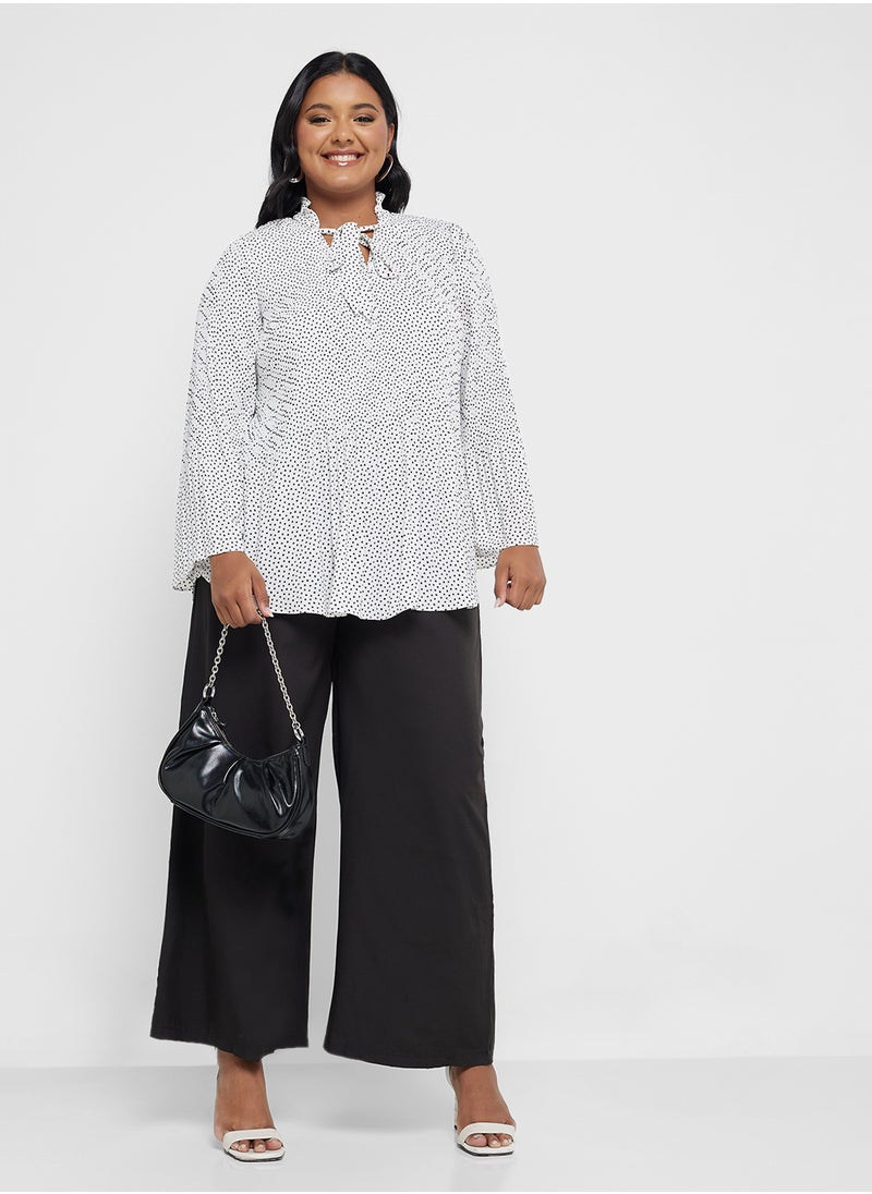 Ella Plus - High Waisted Wide Leg Pants - Image 1