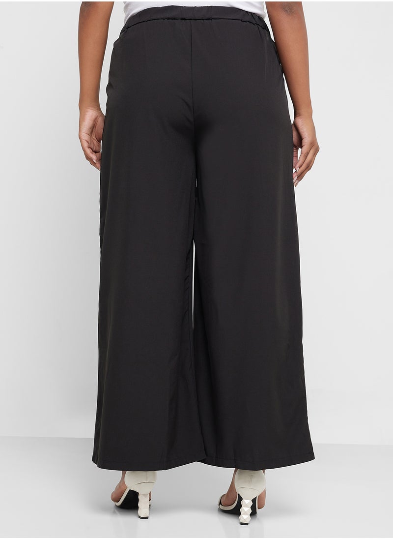 Ella Plus - High Waisted Wide Leg Pants - Image 1