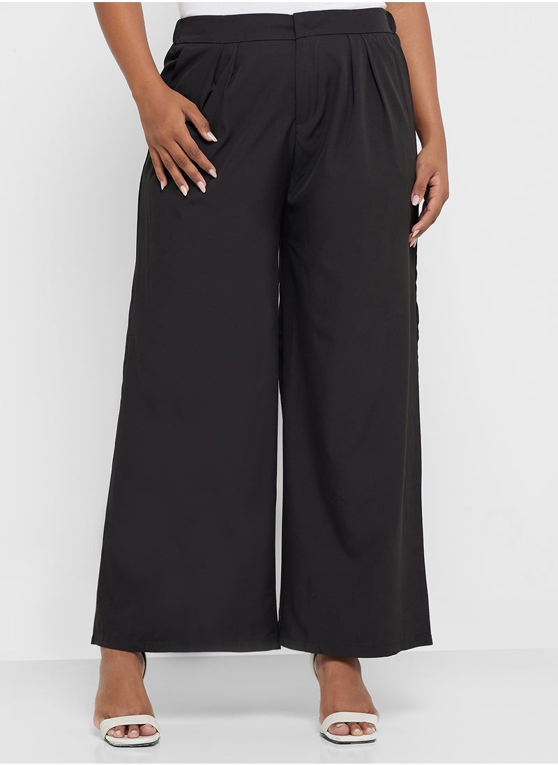 Ella Plus - High Waisted Wide Leg Pants - Image 1