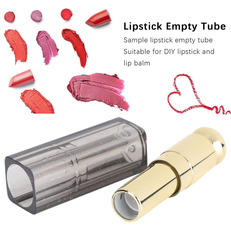 DIY Lipstick Tube, 10pcs/set Lipstick Empty Tube DIY Lip Balm Refillable Container Handmade Lip Balm Bottles Packing ABS Cosmetic Tool - Image 2