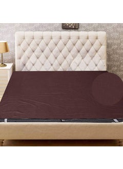 NORTH FIELD North Field Waterproof Plastic Mattress Protection Sheet for Baby and Adult Poly Plastic Rubber Double Bed Sheet Double BedKing Size 72 x 75 Inch Dark Brown  - Image 4