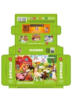 quokka QUOKKA Puzzles for Toddlers 3-5 â€“ 3 x 36 Pieces Floor Puzzles for Kids Ages 2-4 â€“ 12 Toy Learning Farm Animals for 4-6 â€“ Jigsaw Game for Boy and Girl 3-5-7 Year Old  - Image 5