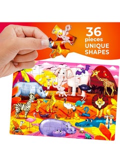 quokka QUOKKA Puzzles for Toddlers 3-5 â€“ 3 x 36 Pieces Floor Puzzles for Kids Ages 2-4 â€“ 12 Toy Learning Farm Animals for 4-6 â€“ Jigsaw Game for Boy and Girl 3-5-7 Year Old  - Image 4