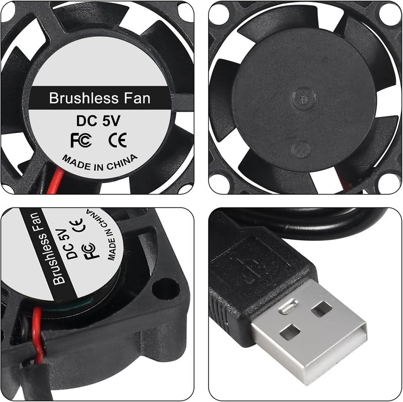 AITIAO 6PCS USB Brushless Cooling Fan 2510 DC 5V USB Fan 3D Printer Micro Fans Brushless Cooling 25mmx10mm - Image 3