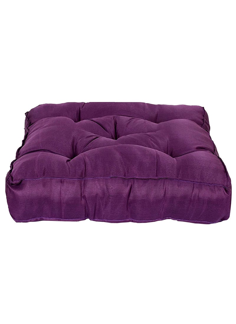 AARON INC AARON INC 2 Pcs Microfiber Square Chair PadCushion 45x45 cm Seat Cushions with Thick Cotton Filler Large Size for Sitting Pooja Dining Table Office Car Outdoor Purple  - Image 3