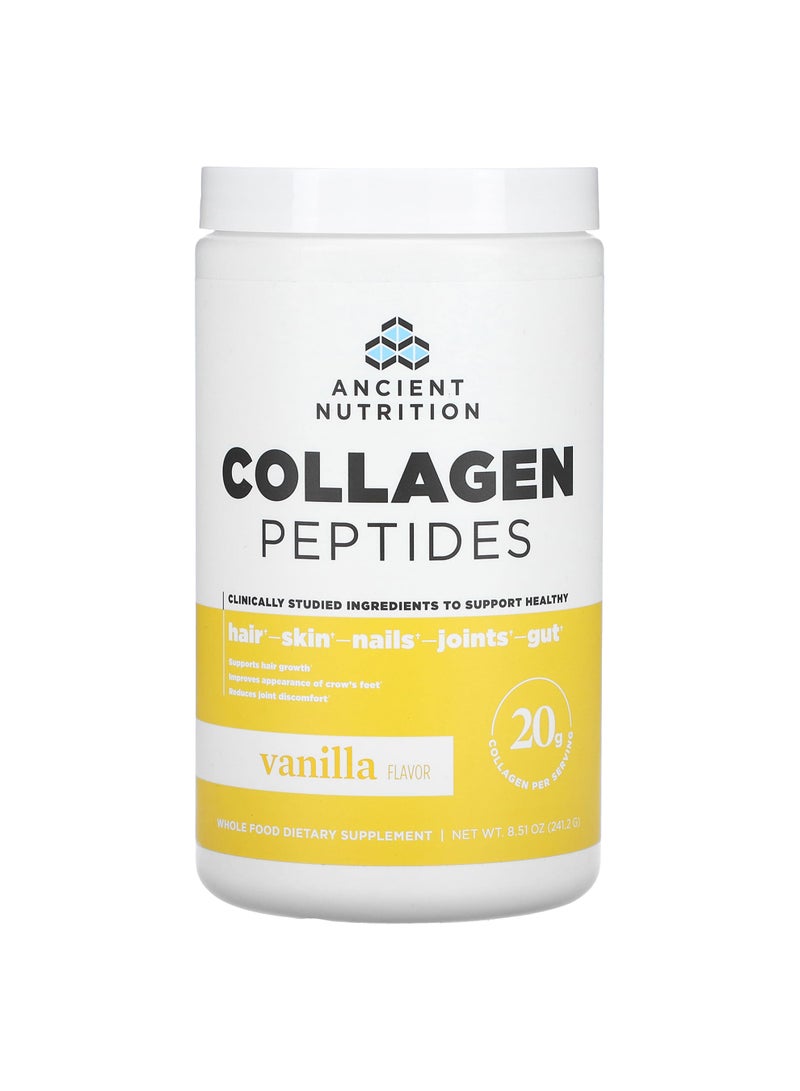 Ancient Nutrition Collagen Peptides, Vanilla, 8.51 oz (241.2 g)