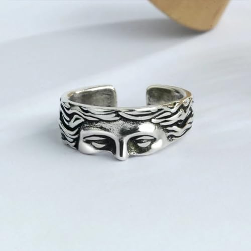 OIDIMS Vintage Venus Half Face Ring For Women Men Adjustable Personalized Open Wrap Knuckle Finger Band Rings Thumb Fashion Unique Jewelry Gift - Image 5