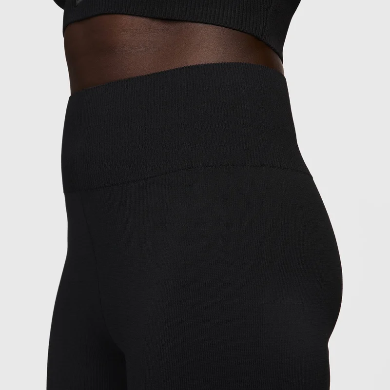 Nike Black Women's Sportswear Chill Knit Flared Pants for Women | Best Price UAE
