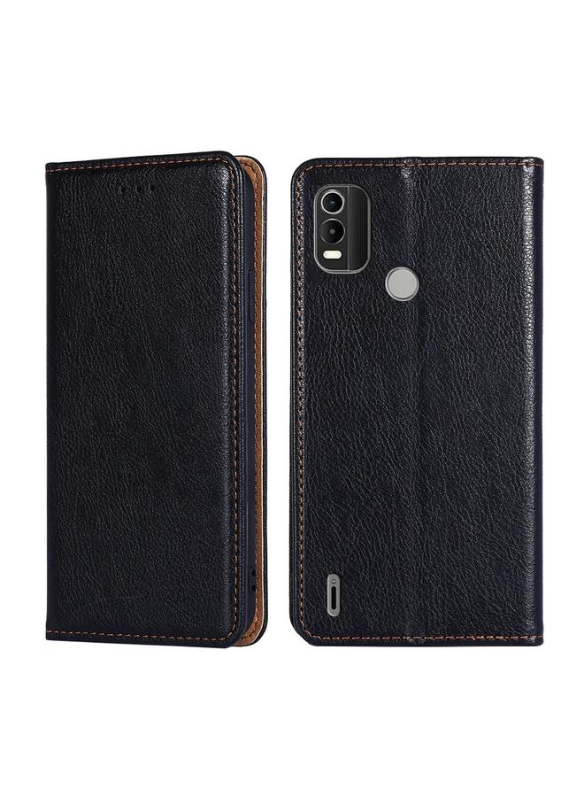 S-TOP Case For Nokia C21 Plus Gloss Oil Solid Color Magnetic Leather Phone Case - Image 1