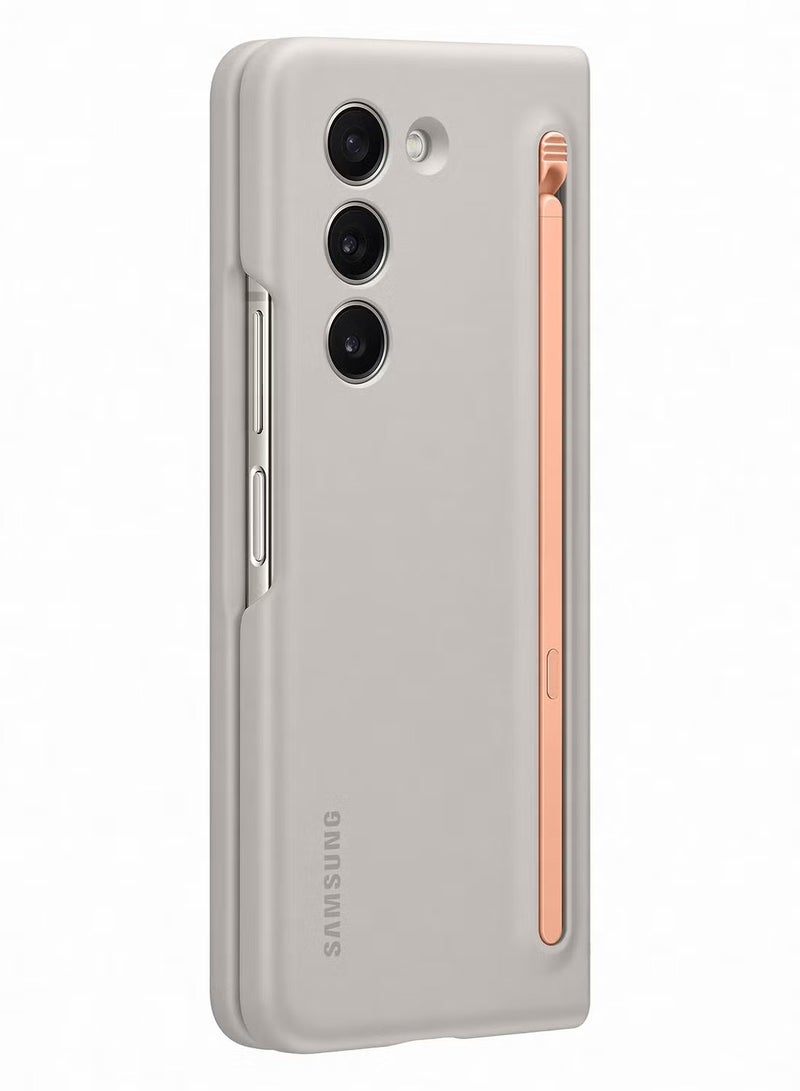 ACLIX Galaxy Z Fold 5 Slim Case With Pen Sand - Image 1