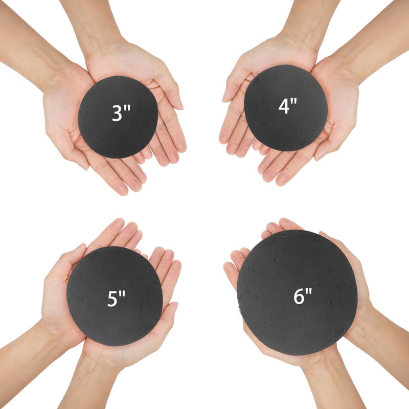 Skyflame Ceramic Fire Balls, Set of 15 Round Fire Stones Set for Indoor and Outdoor Fire Pits or Fireplaces Accessory, 3 Inch, Black - Image 2