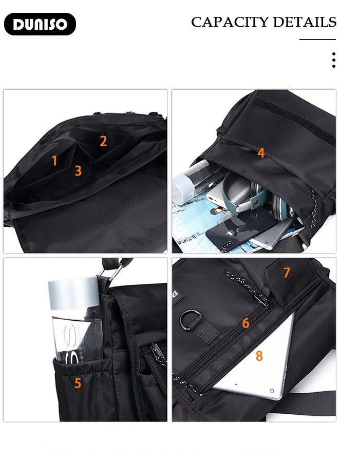 DUNISO Large Crossbody Bag for Men Women, Messenger Bag Side Shoulder Bag for Phone Passport, Casual Satchel Bag Phone Purse, Sling Bag Fanny Pack Water Resistant for Travelling, Hiking  - Image 5