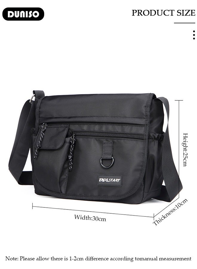 DUNISO Large Crossbody Bag for Men Women, Messenger Bag Side Shoulder Bag for Phone Passport, Casual Satchel Bag Phone Purse, Sling Bag Fanny Pack Water Resistant for Travelling, Hiking  - Image 4