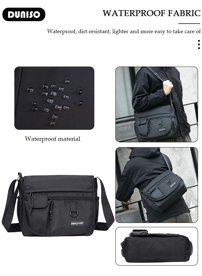 DUNISO Large Crossbody Bag for Men Women, Messenger Bag Side Shoulder Bag for Phone Passport, Casual Satchel Bag Phone Purse, Sling Bag Fanny Pack Water Resistant for Travelling, Hiking  - Image 3