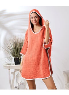 Destiny Hometex 4 Layer Muslin Hooded Adult Women's Poncho  - Image 4
