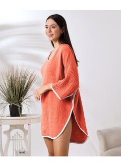 Destiny Hometex 4 Layer Muslin Hooded Adult Women's Poncho  - Image 1
