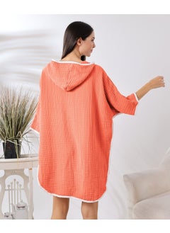 Destiny Hometex 4 Layer Muslin Hooded Adult Women's Poncho  - Image 3