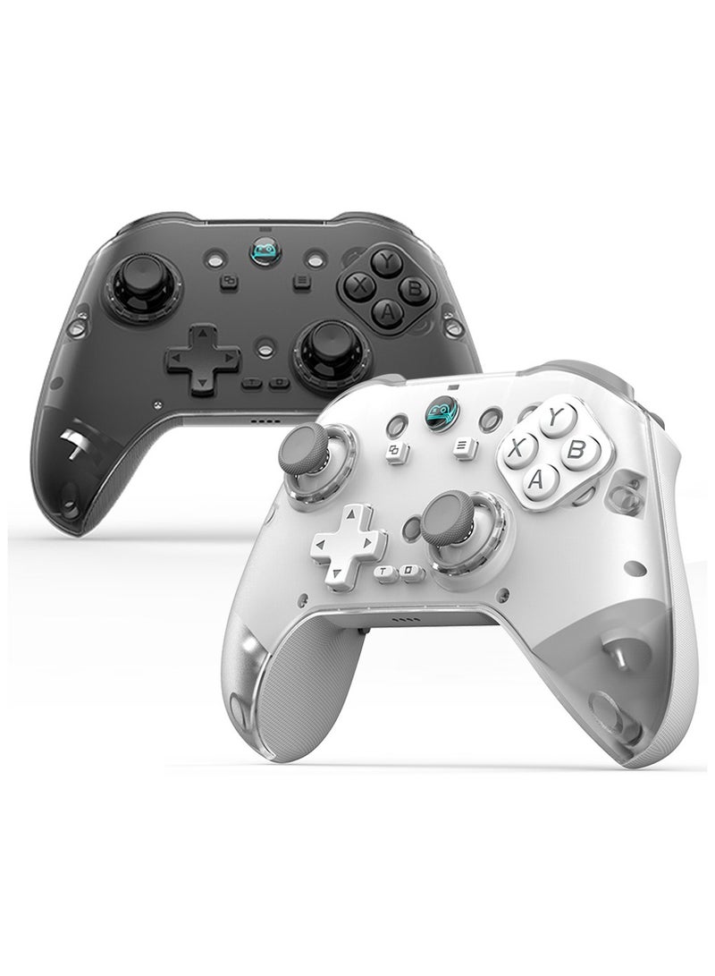 يد تحكم الألعاب اللاسلكية Z04 مع قاعدة شحن – دعم متعدد المنصات (أبل، أندرويد، PC، تلفزيون)، عصا تحكم هول، مفتاح زناد مزدوج، غطاء مغناطيسي، برمجة ماكرو، جيروسكوب 6 محاور، ووضع التيربو（أسود） - Image 1