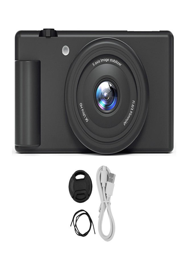 كاميرا رقمية 5K للتصوير 80MP HD 18X زوم رقمي كاميرا بدون مرآة مع شاشة قابلة للطي بحجم 2.8 بوصة فلاش LED للسفر باللون الأسود - Image 1