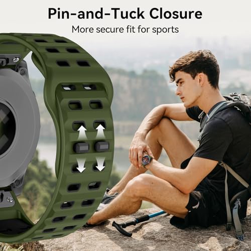 MYSNBKN Compatible with Fenix 8 47mm/Fenix E/Fenix 7/6/5 Watch Band 22mm Easy-fit Silicone Soft Sport Band Replacment for Fenix 7 Pro/Fenix 6 Pro/Fenix 5 Plus/Forerunner 945/935 Smartwatches - Image 3