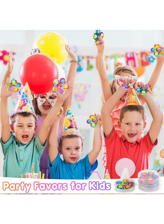 GIGILLI جيجيلي 48 حزمة هدايا حفلات سبينر فidget للأطفال من 4-8 و 8-12، حشوات حقائب الهدايا للأطفال من 3-5، ألعاب فidget صغيرة بالجملة جوائز الفصول الدراسية، هدايا حفلات عيد ميلاد الأطفال، لعبة القلق والتوحد - Image 2