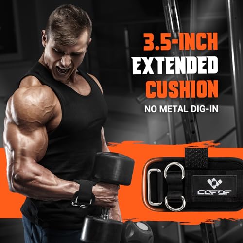 COFOF Weight Lifting Straps with D Rings, 2 In 1 Heavy Duty Gym Wrist Straps for Men, 8mm Neoprene Padded Non-Slip Lifting Wrist Straps for Weightlifting, Deadlifting, Cable Machine Workouts & Pull-Ups - Image 4