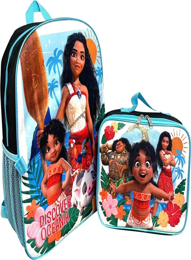 روز حقيبة ظهر روز موانا 2 مقاس 16 بوصة مع مجموعة صندوق غداء متناسق قابل للإزالة - Image 2