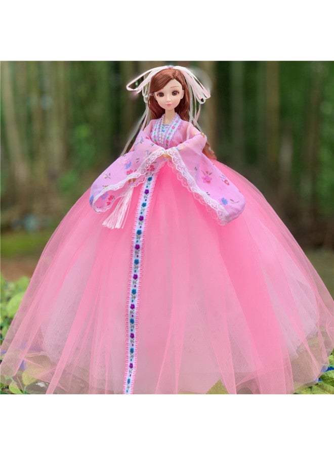 Large Size Hanfu Fairy Doll Costume Antique Children's Day Gift Gift Doll 50cm Wholesale-Color:Xiangfei Red - Image 2