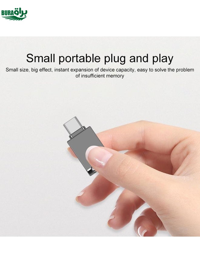 BURAQ 64GB USB-C / Type-C Zinc Alloy USB Flash Drive with Keychain  - Image 5