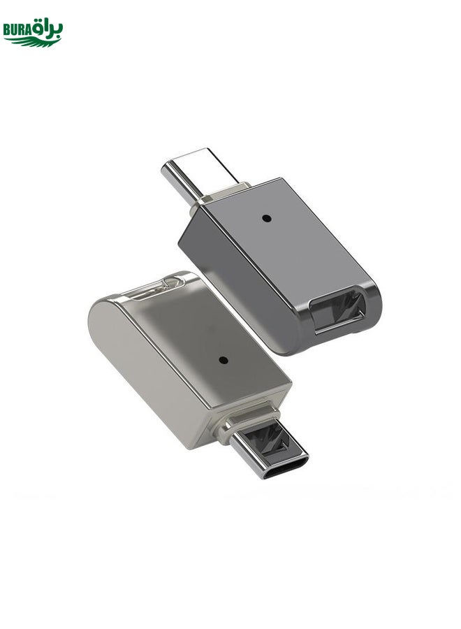 BURAQ 64GB USB-C / Type-C Zinc Alloy USB Flash Drive with Keychain  - Image 2