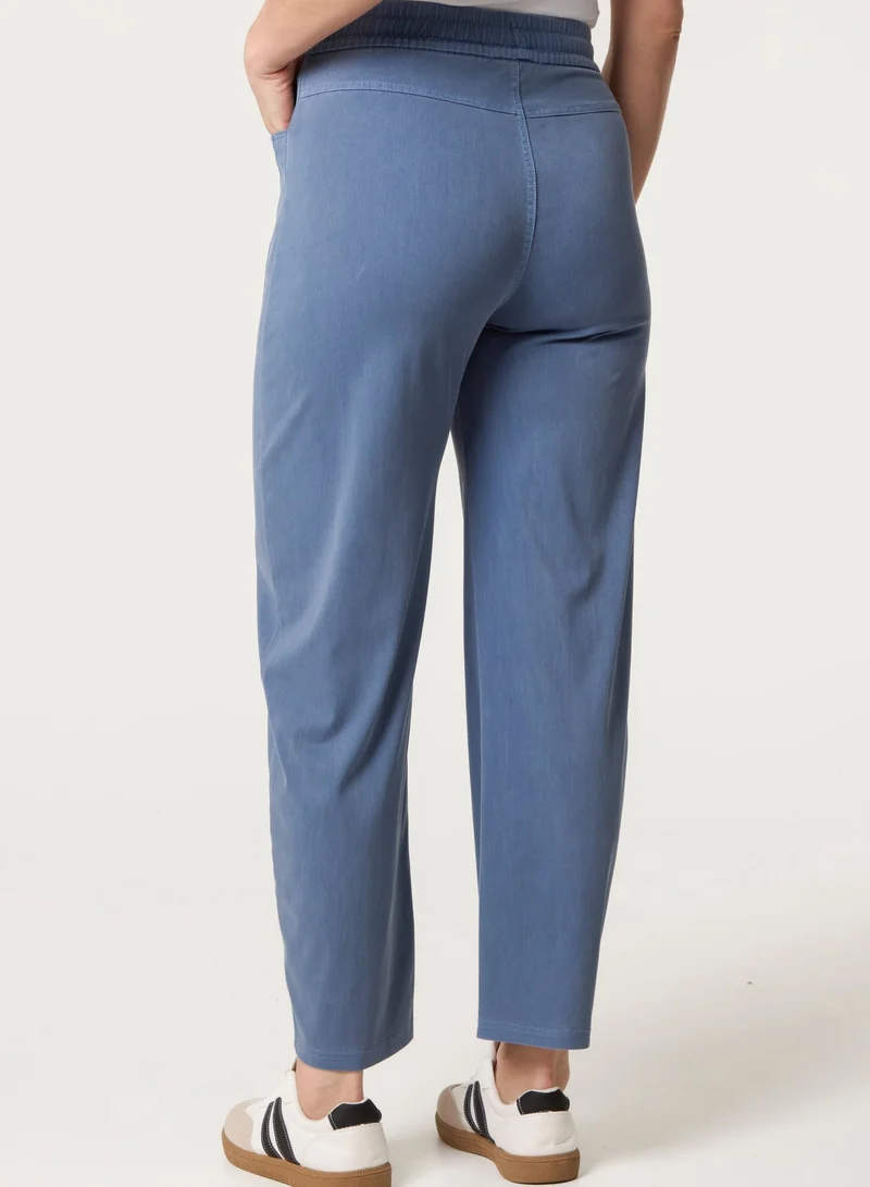 بلو فانيلا Elasticated Waistband Front Tie Stretch Trousers
